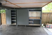 Picture of built-in storage for a carport