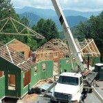 Picture of roof under construction