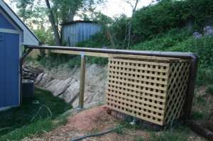 Picture of rainwater system at West Asheville Springtime Cottage.