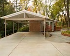 Contemporary carport with attached storage room picture