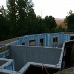 Picture of foundation under construction